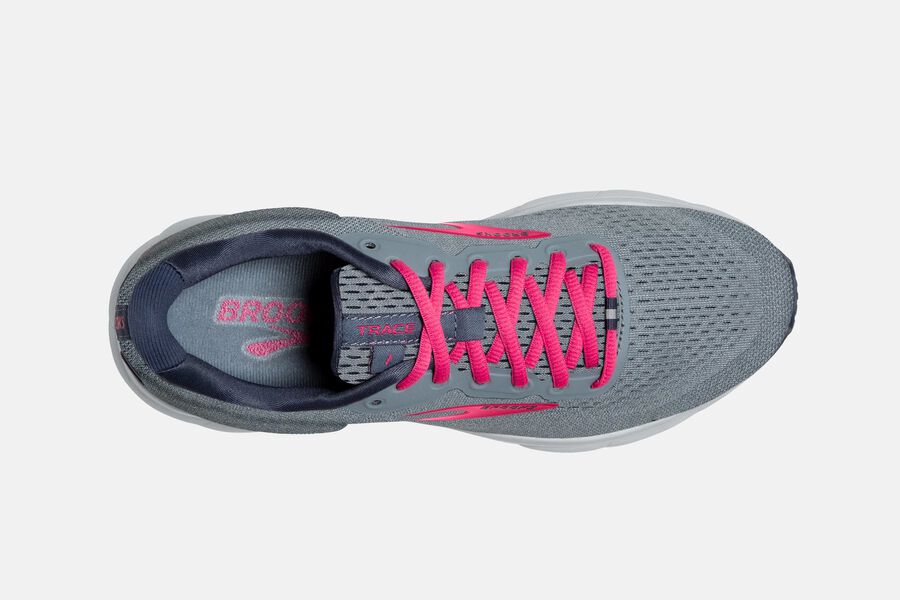 Brooks Running Shoes - Trace Road Womens - Grey/Pink - RNG-926714